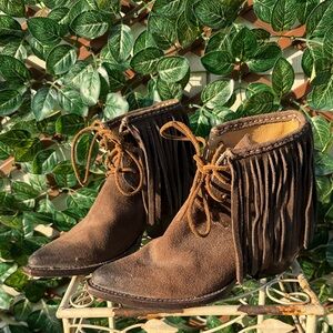 Frye Brown Suede Boots